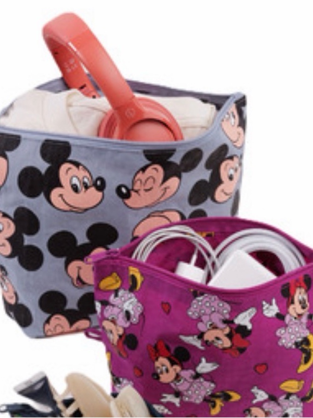 Baggu Mickey and Minnie Mouse -go pouch two piece set -large and medium